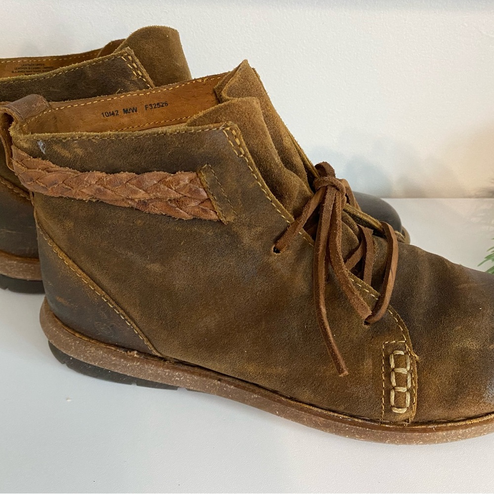 Born Temple Women’s Size 10 Distressed Brown Leather Chukka Boots - Picture 2 of 7